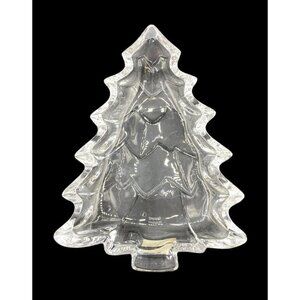 Marquis Waterford Crystal Christmas Tree Trinket Dish 6.5 Inch Nut Candy Germany